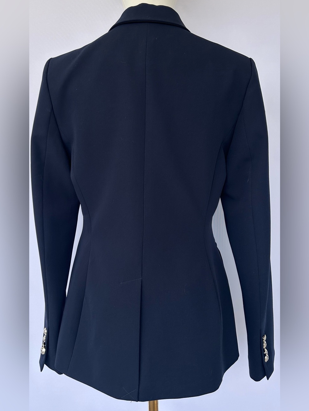Tommy Hilfiger Women’s Single-Button Navy Blazer Crest Buttons Size 4 - Picture 6 of 14